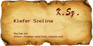 Kiefer Szelina névjegykártya